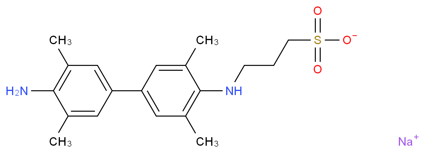 N-(3-Sulfopropyl)-3,3′,5,5′-tetramethylbenzidine sodium salt_分子结构_CAS_102062-46-4)