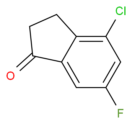 4-CHLORO-6-FLUOROINDAN-1-ONE_分子结构_CAS_166250-01-7)