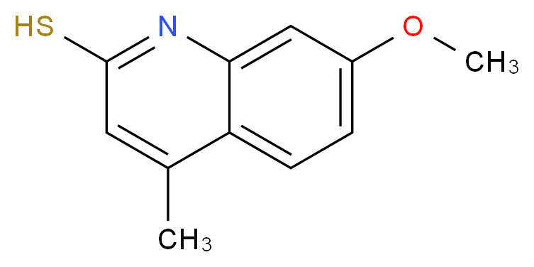 7-methoxy-4-methylquinoline-2-thiol_分子结构_CAS_52507-57-0