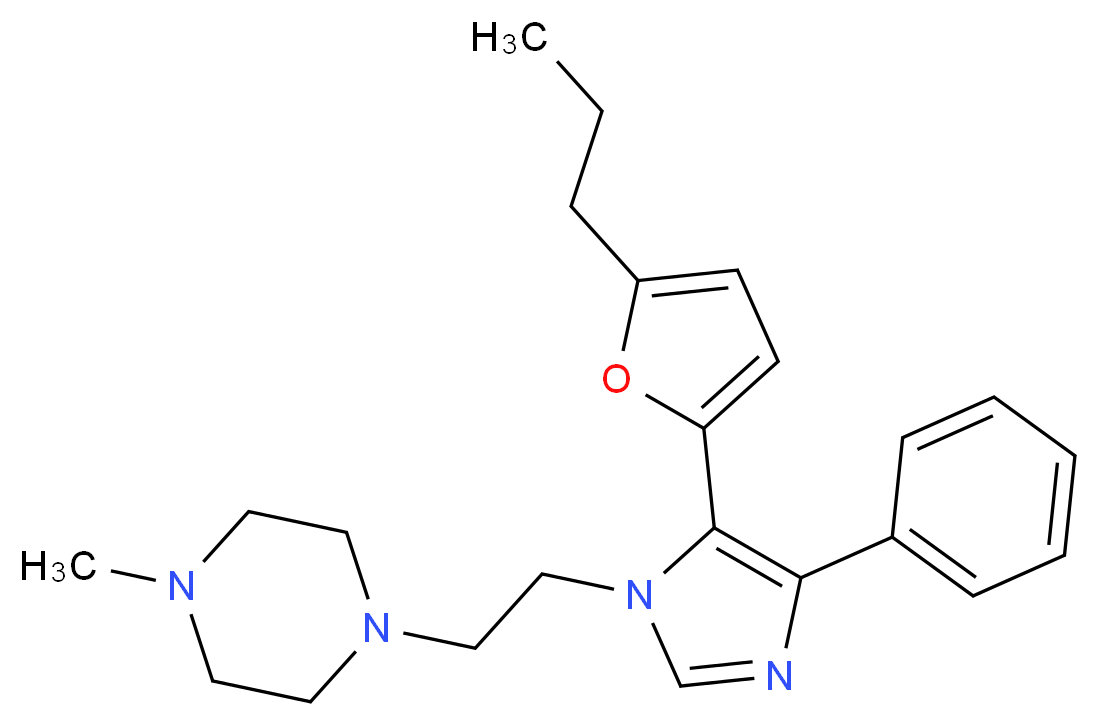 1-methyl-4-{2-[4-phenyl-5-(5-propyl-2-furyl)-1H-imidazol-1-yl]ethyl}piperazine_分子结构_CAS_)