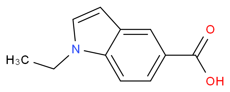 1-ethyl-1H-indole-5-carboxylic acid_分子结构_CAS_263021-42-7