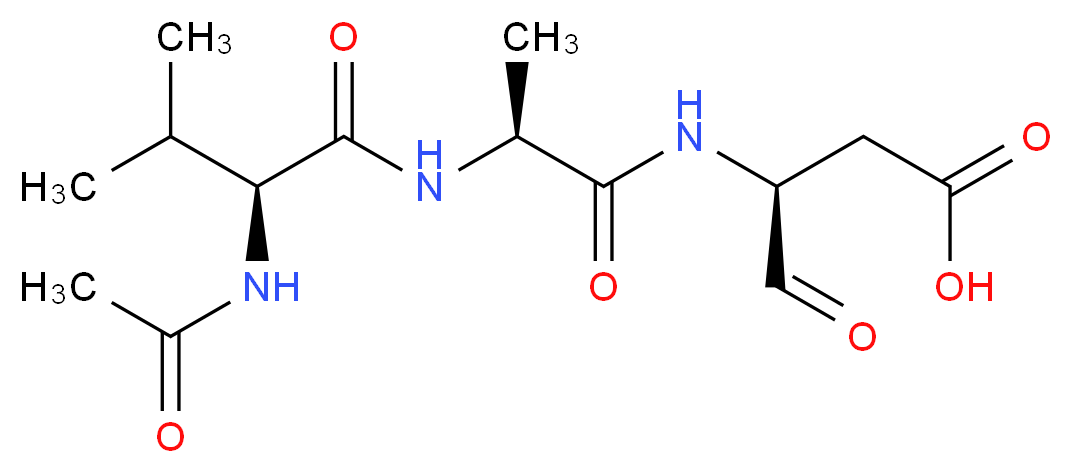 (3S)-3-[(2S)-2-[(2S)-2-acetamido-3-methylbutanamido]propanamido]-4-oxobutanoic acid_分子结构_CAS_147837-52-3