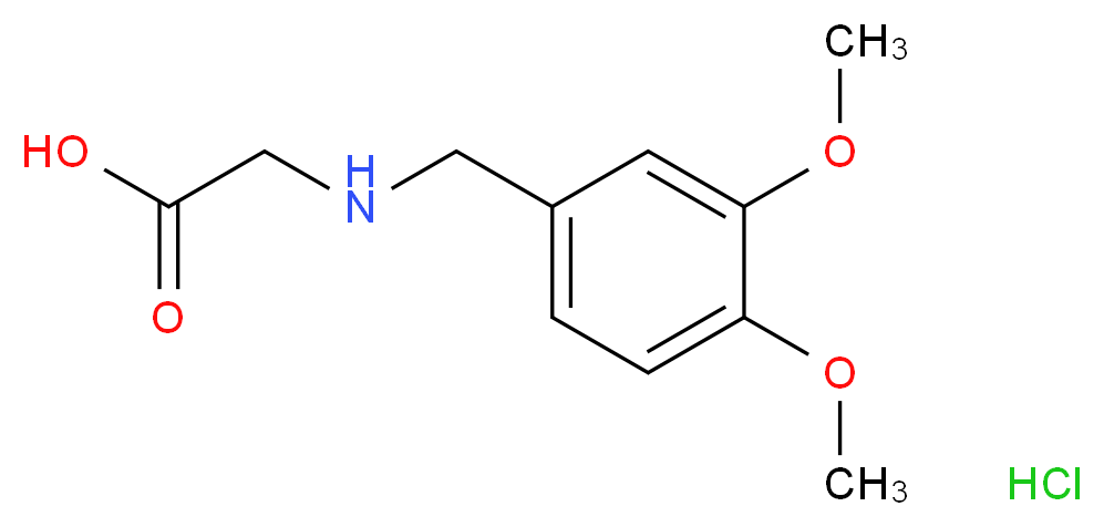 2-((3,4-dimethoxybenzyl)amino)acetic acid hydrochloride_分子结构_CAS_)
