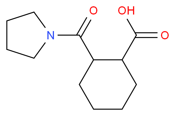 2-(pyrrolidin-1-ylcarbonyl)cyclohexanecarboxylic acid_分子结构_CAS_414872-66-5)