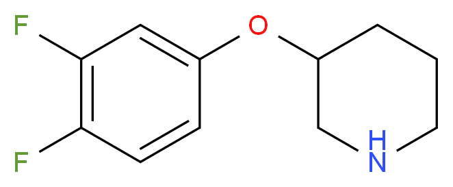 3-(3,4-difluorophenoxy)piperidine_分子结构_CAS_946714-62-1