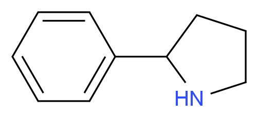 2-Phenylpyrrolidine_分子结构_CAS_1006-64-0)