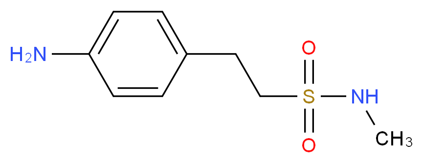 2-(4-aminophenyl)-N-methylethane-1-sulfonamide_分子结构_CAS_98623-16-6