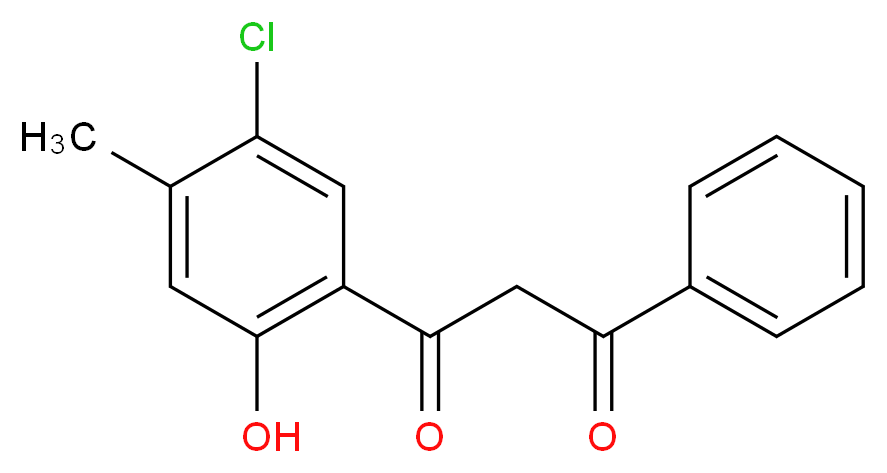 1-(5-氯-2-羟基-4-甲基苯基)-3-苯基-1,3-丙二酮_分子结构_CAS_5067-23-2)