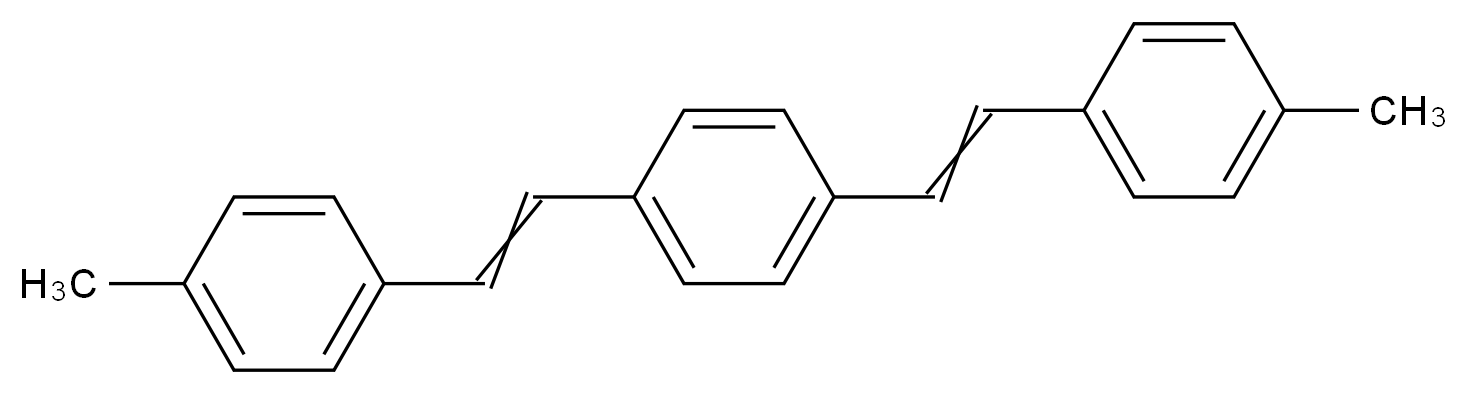 1-methyl-4-(2-{4-[2-(4-methylphenyl)ethenyl]phenyl}ethenyl)benzene_分子结构_CAS_76439-00-4