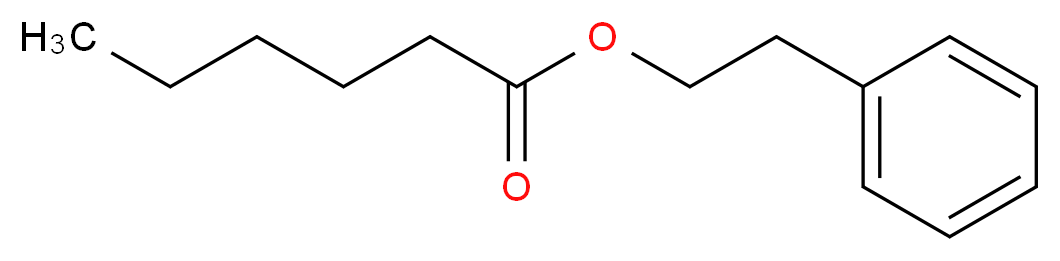 2-phenylethyl hexanoate_分子结构_CAS_6290-37-5