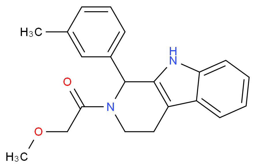 2-(methoxyacetyl)-1-(3-methylphenyl)-2,3,4,9-tetrahydro-1H-beta-carboline_分子结构_CAS_)