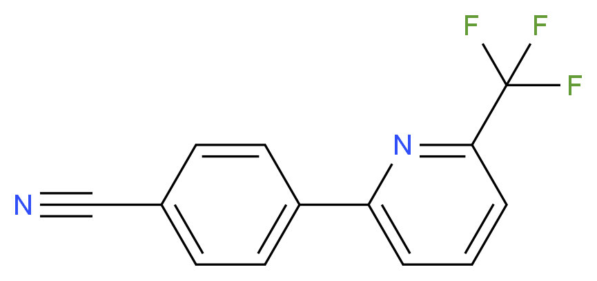 4-[6-(trifluoromethyl)pyridin-2-yl]benzonitrile_分子结构_CAS_)