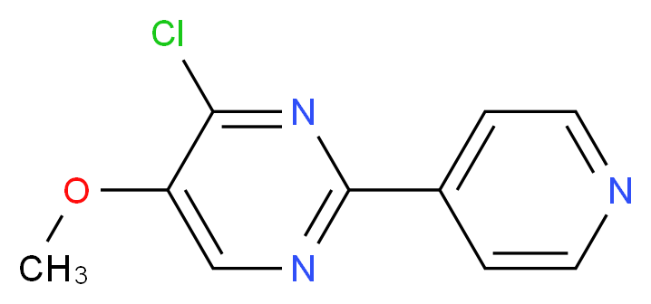 4-chloro-5-methoxy-2-(pyridin-4-yl)pyrimidine_分子结构_CAS_133661-38-8