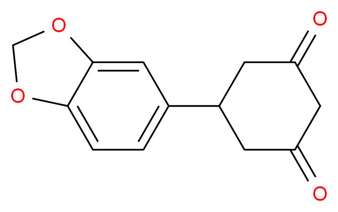 5-(1,3-benzodioxol-5-yl)cyclohexane-1,3-dione_分子结构_CAS_55579-76-5)