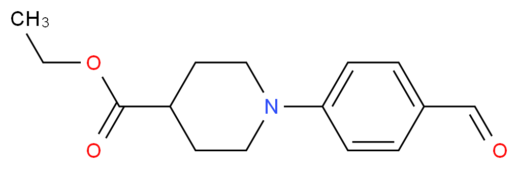 4-[4-(Ethoxycarbonyl)piperidin-1-yl]benzaldehyde_分子结构_CAS_85345-11-5)