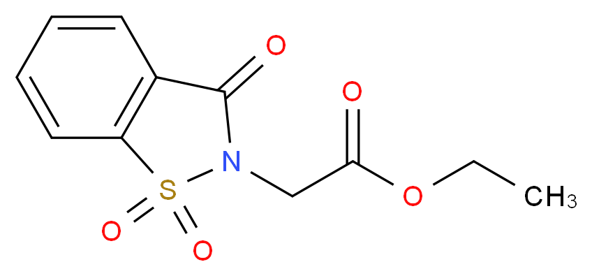 Saccharin N-(2-Acetic Acid Ethyl Ester)(Piroxicam Impurity E)_分子结构_CAS_24683-20-3)