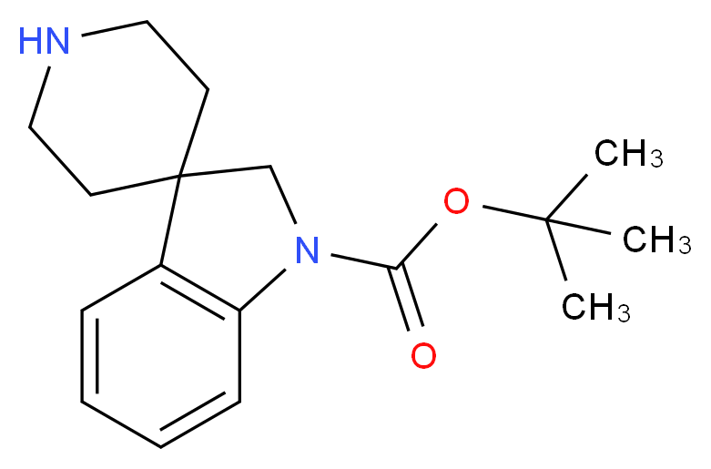 tert-butyl 1,2-dihydrospiro[indole-3,4'-piperidine]-1-carboxylate_分子结构_CAS_676607-31-1