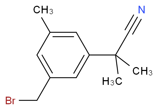 2-[3-(bromomethyl)-5-methylphenyl]-2-methylpropanenitrile_分子结构_CAS_120512-36-9