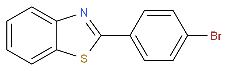 2-(4-bromophenyl)-1,3-benzothiazole_分子结构_CAS_19654-19-4