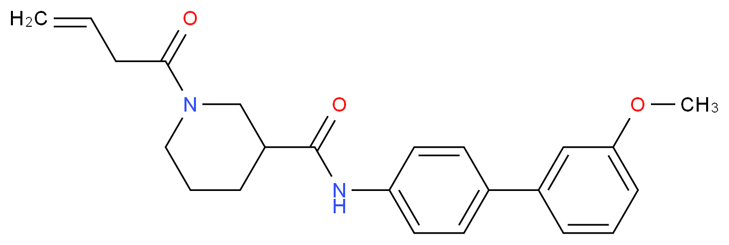 1-(3-butenoyl)-N-(3'-methoxy-4-biphenylyl)-3-piperidinecarboxamide_分子结构_CAS_)