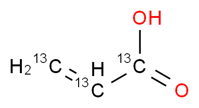 (1,2,3-<sup>1</sup><sup>3</sup>C<sub>3</sub>)prop-2-enoic acid_分子结构_CAS_202326-54-3