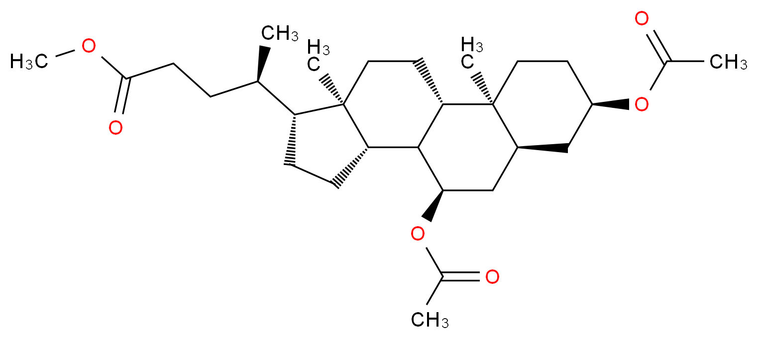 Chenodeoxycholic acid diacetate methyl ester_分子结构_CAS_2616-71-9)