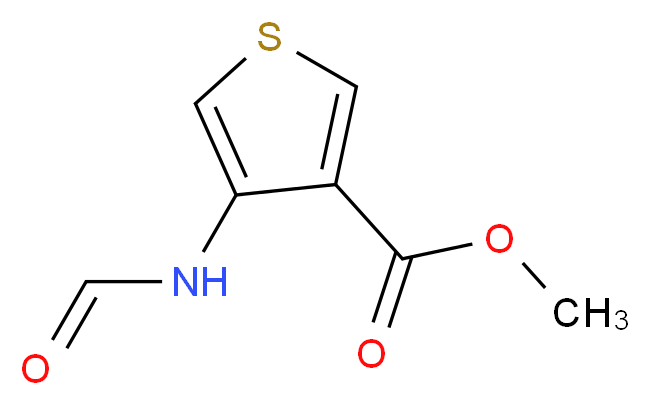 methyl 4-formamidothiophene-3-carboxylate_分子结构_CAS_53826-78-1