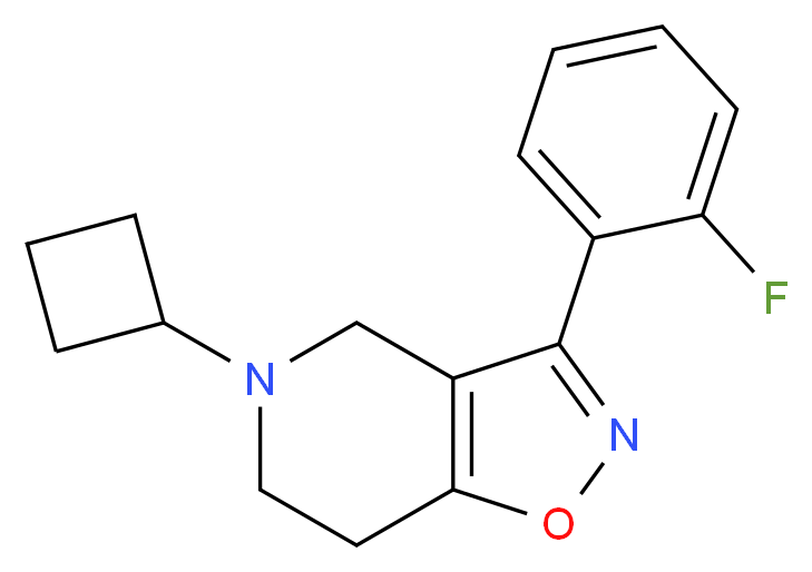 5-cyclobutyl-3-(2-fluorophenyl)-4,5,6,7-tetrahydroisoxazolo[4,5-c]pyridine_分子结构_CAS_)