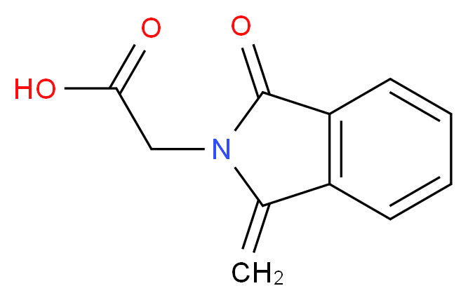 2-(1-methylidene-3-oxo-2,3-dihydro-1H-isoindol-2-yl)acetic acid_分子结构_CAS_62100-28-1