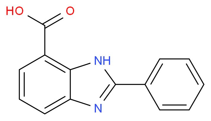 2-phenyl-1H-1,3-benzodiazole-4-carboxylic acid_分子结构_CAS_66630-72-6