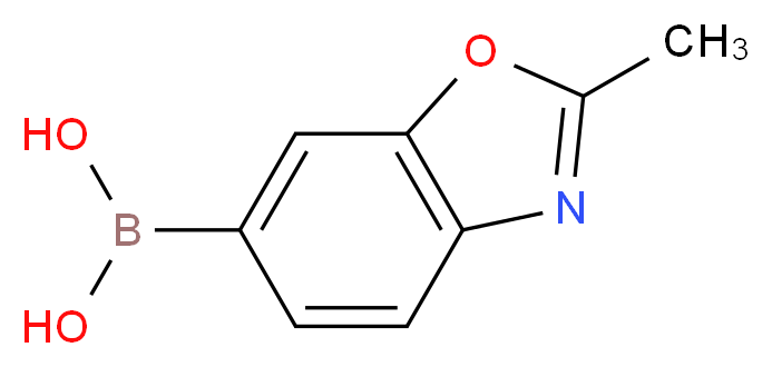 (2-METHYL-1,3-BENZOXAZOL-6-YL)BORONIC ACID_分子结构_CAS_866332-15-2)