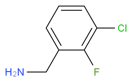 (3-chloro-2-fluorophenyl)methanamine_分子结构_CAS_)