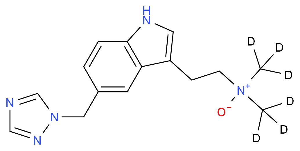 N,N-bis(<sup>2</sup>H<sub>3</sub>)methyl-2-[5-(1H-1,2,4-triazol-1-ylmethyl)-1H-indol-3-yl]ethanamine oxide_分子结构_CAS_1261392-57-7