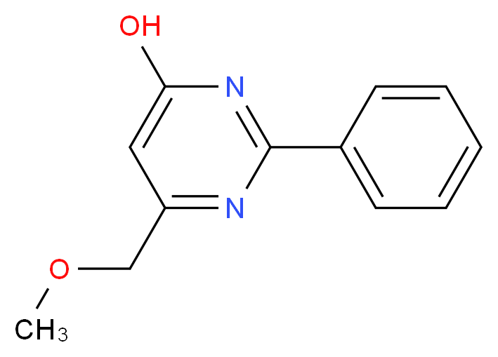 6-(Methoxymethyl)-2-phenyl-4-pyrimidinol_分子结构_CAS_339278-89-6)