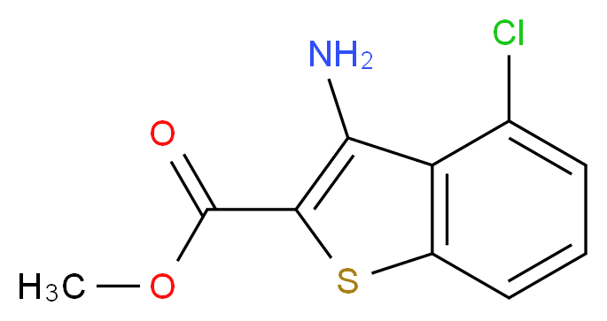 methyl 3-amino-4-chloro-1-benzothiophene-2-carboxylate_分子结构_CAS_35212-86-3