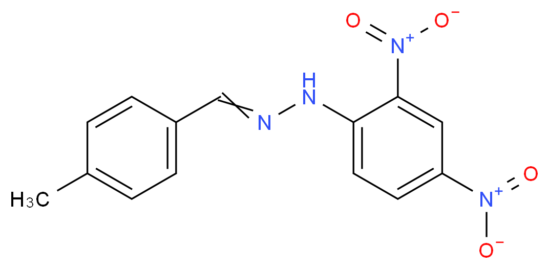 1-(2,4-dinitrophenyl)-2-[(4-methylphenyl)methylidene]hydrazine_分子结构_CAS_2571-00-8