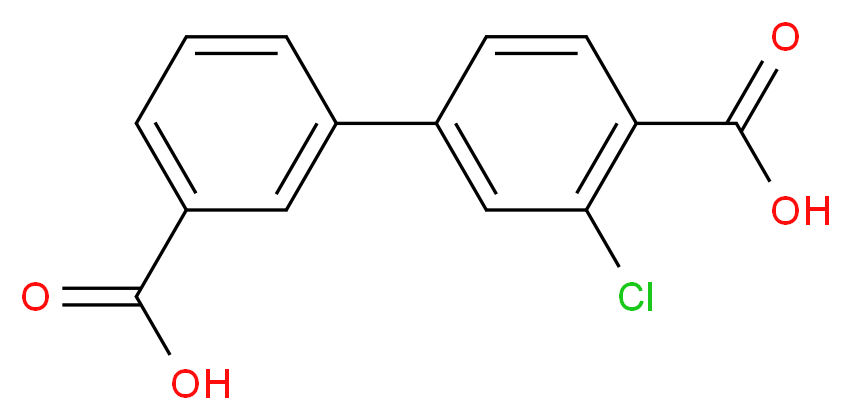 4-(3-carboxyphenyl)-2-chlorobenzoic acid_分子结构_CAS_1261992-51-1