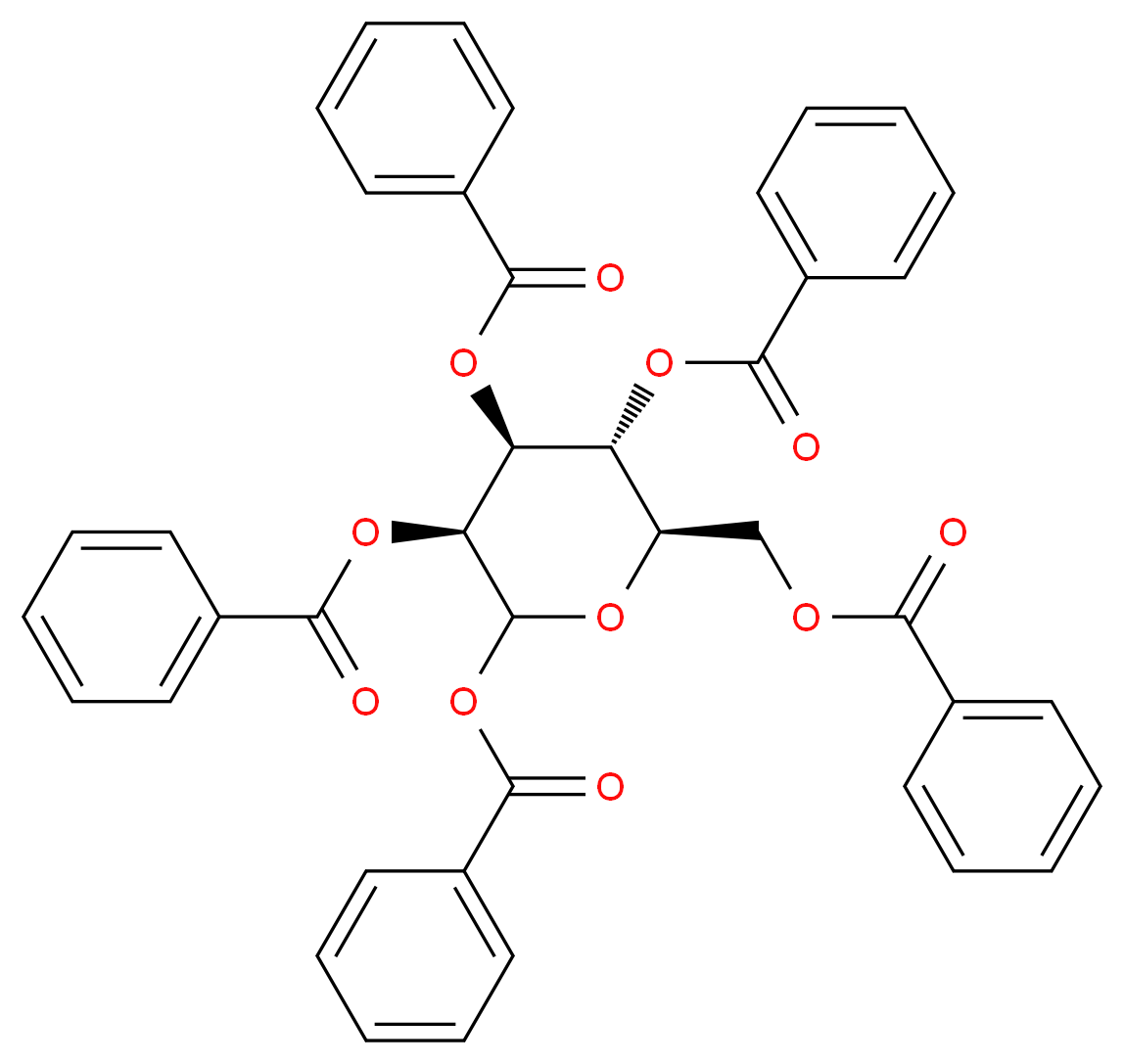 [(2R,3R,4S,5S)-3,4,5,6-tetrakis(benzoyloxy)oxan-2-yl]methyl benzoate_分子结构_CAS_96996-90-6