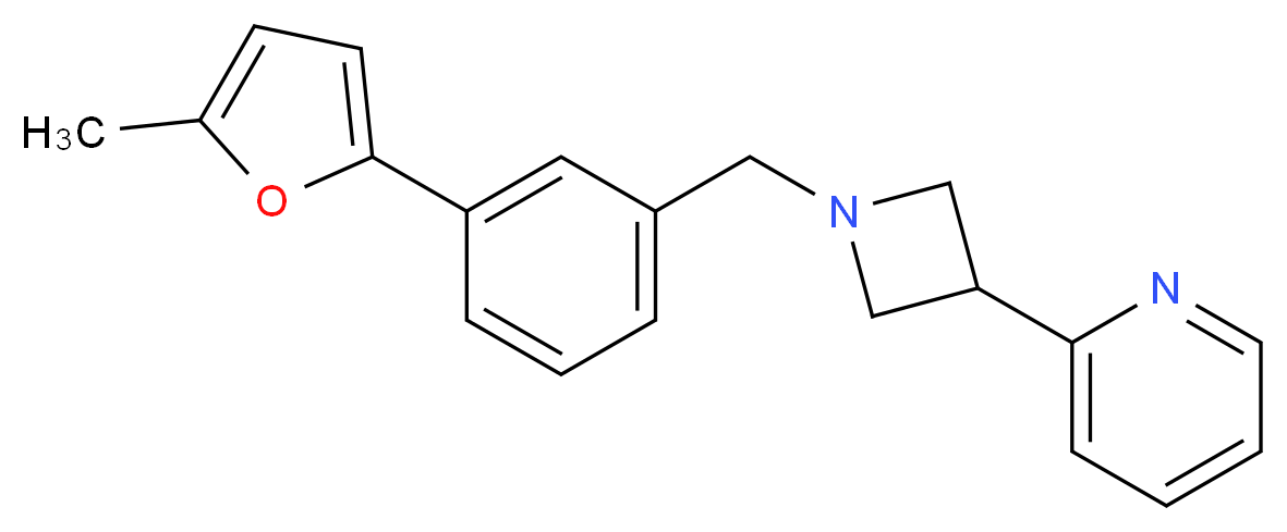 2-{1-[3-(5-methyl-2-furyl)benzyl]-3-azetidinyl}pyridine_分子结构_CAS_)