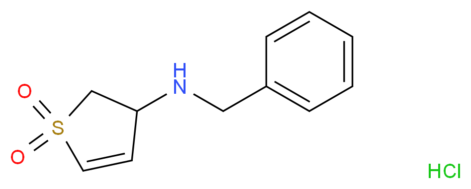 N-benzyl-N-(1,1-dioxido-2,3-dihydrothien-3-yl)amine hydrochloride_分子结构_CAS_61322-63-2)