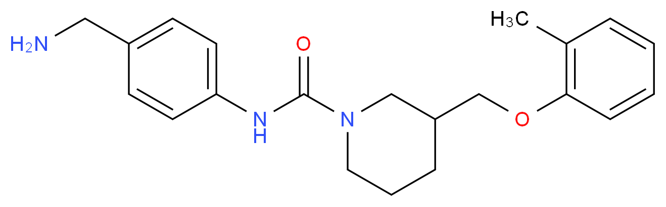 N-[4-(aminomethyl)phenyl]-3-[(2-methylphenoxy)methyl]piperidine-1-carboxamide_分子结构_CAS_)