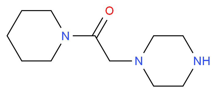 1-(Piperidinecarbonylmethyl)piperazine 97%_分子结构_CAS_)