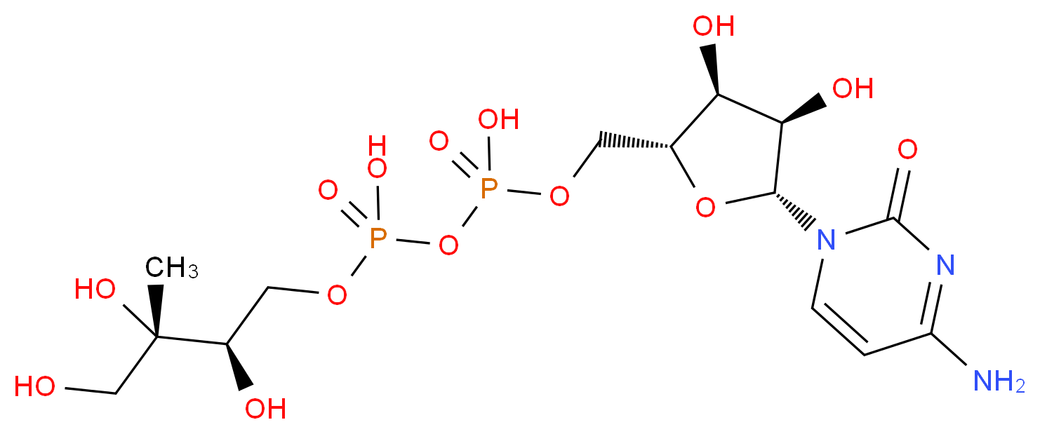 4-Diphosphocytidyl-2-C-methylerythritol_分子结构_CAS_263016-94-0)