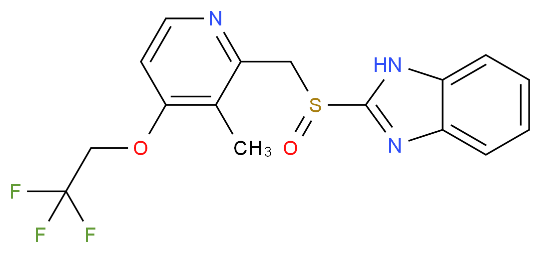 2-((3-methyl-4-(2,2,2-trifluoroethoxy)pyridin-2-yl)methylsulfinyl)-1h-benzoimidazole_分子结构_CAS_138530-94-6)