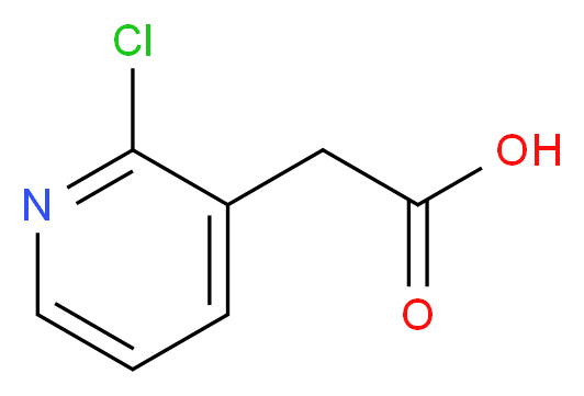 (2-Chloropyridin-3-yl)acetic acid 95+%_分子结构_CAS_61494-55-1)