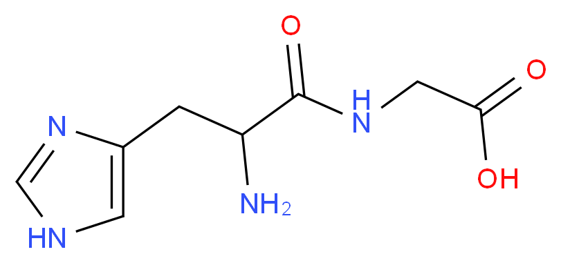 2-[2-amino-3-(1H-imidazol-5-yl)propanamido]acetic acid_分子结构_CAS_2578-58-7