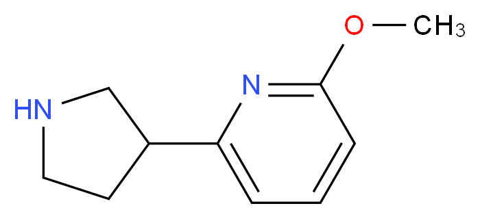 2-methoxy-6-(pyrrolidin-3-yl)pyridine_分子结构_CAS_1196156-54-3