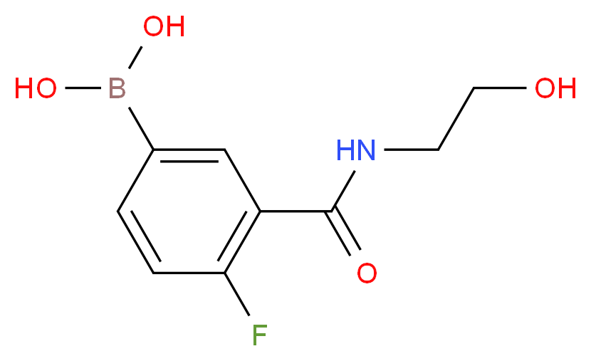 4-Fluoro-3-[(2-hydroxyethyl)carbamoyl]benzeneboronic acid 98%_分子结构_CAS_874219-25-7)