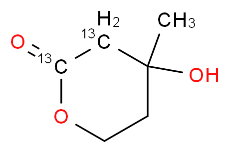 甲瓦龙酸内酯-1,2-13C2_分子结构_CAS_287111-36-8)