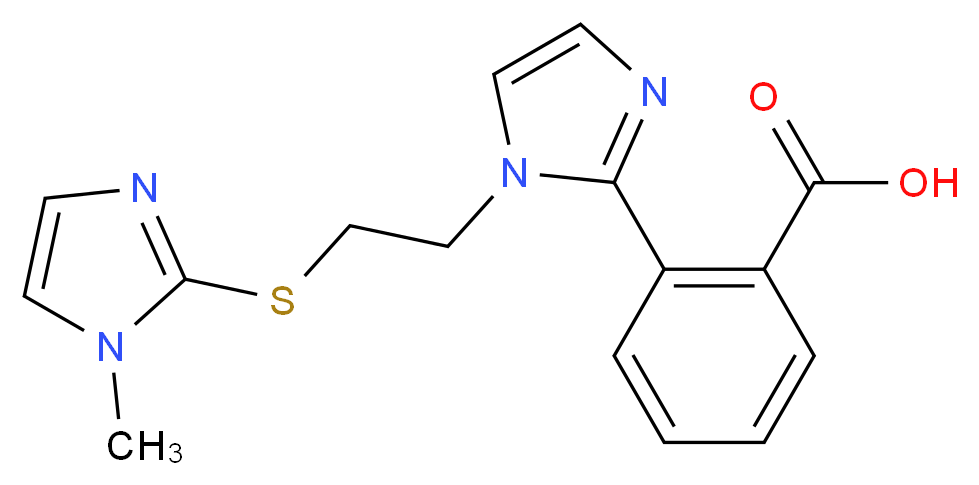 2-(1-{2-[(1-methyl-1H-imidazol-2-yl)thio]ethyl}-1H-imidazol-2-yl)benzoic acid_分子结构_CAS_)